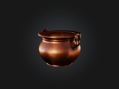 3D model Aged Copper Pot Model VR / AR / low-poly