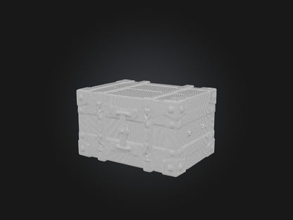 3D model Aged Wooden Box Model VR / AR / low-poly