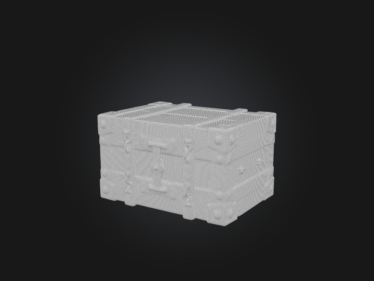 Aged Wooden Box Model VR / AR / low-poly