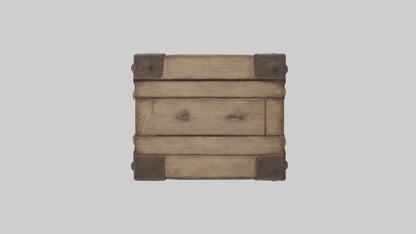 3D model Aged Wooden Box Model VR / AR / low-poly
