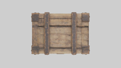 3D model Aged Wooden Box Model VR / AR / low-poly