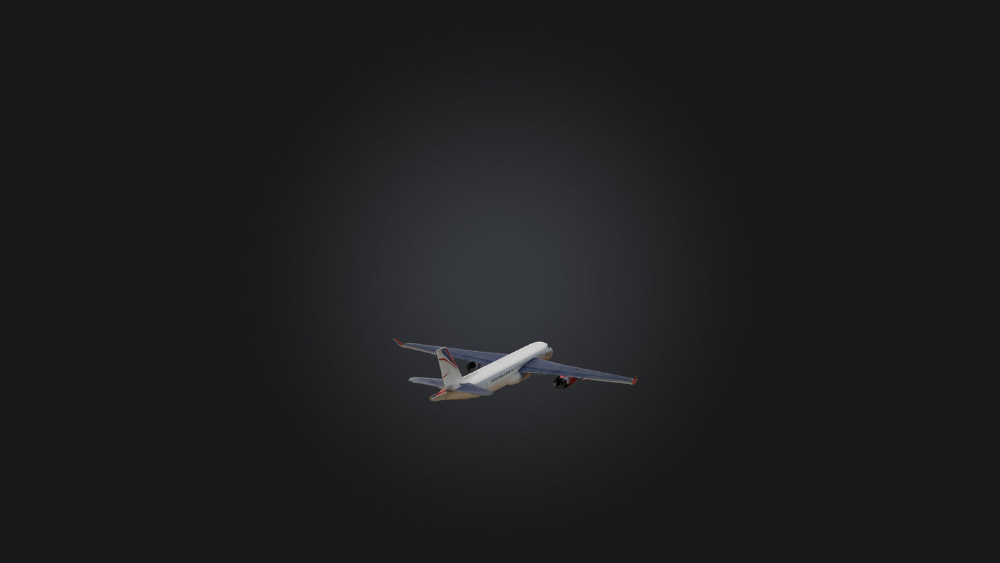 3D model Airplane VR / AR / low-poly