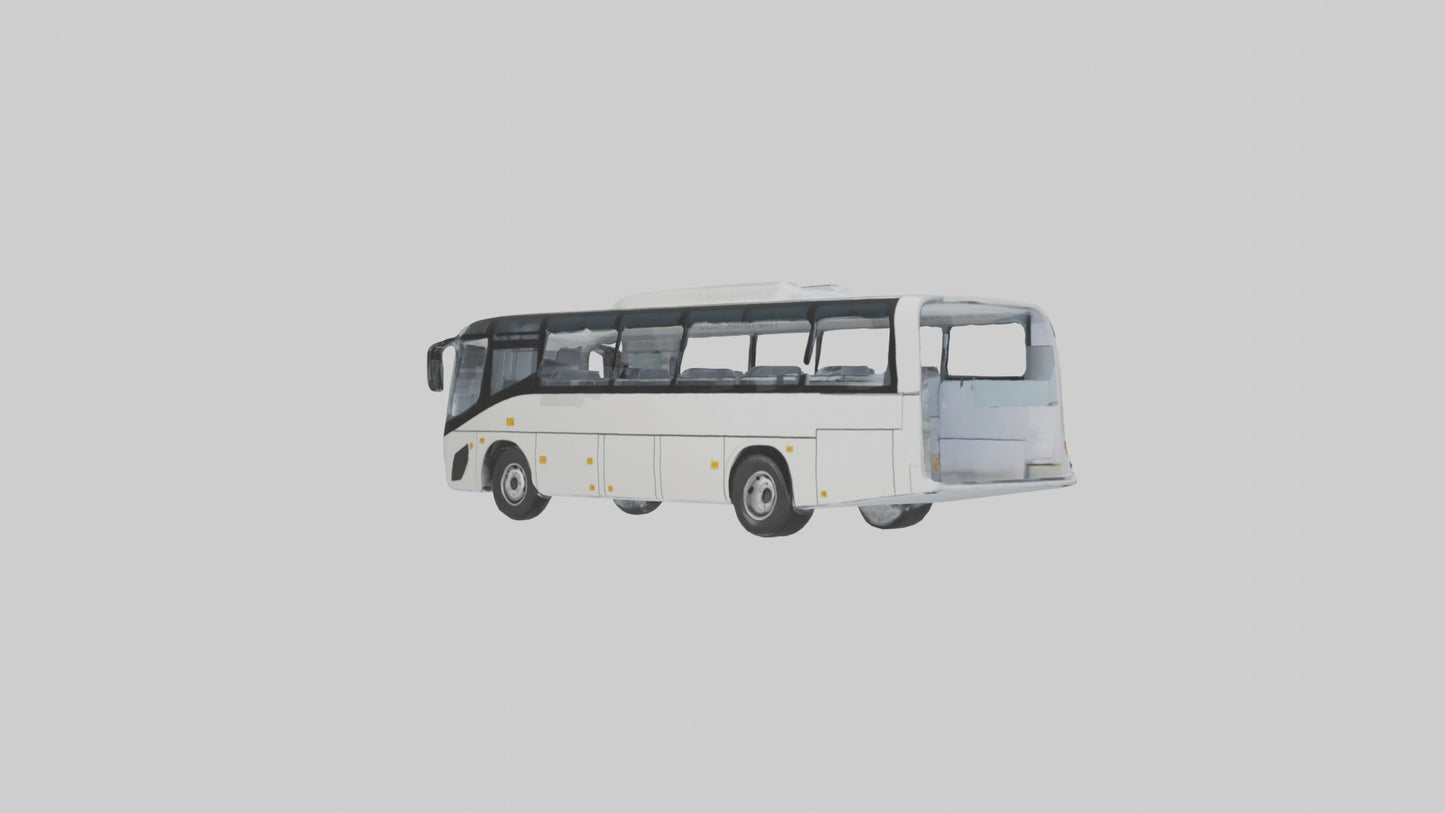 3D model Airport Bus Model 1 VR / AR / low-poly