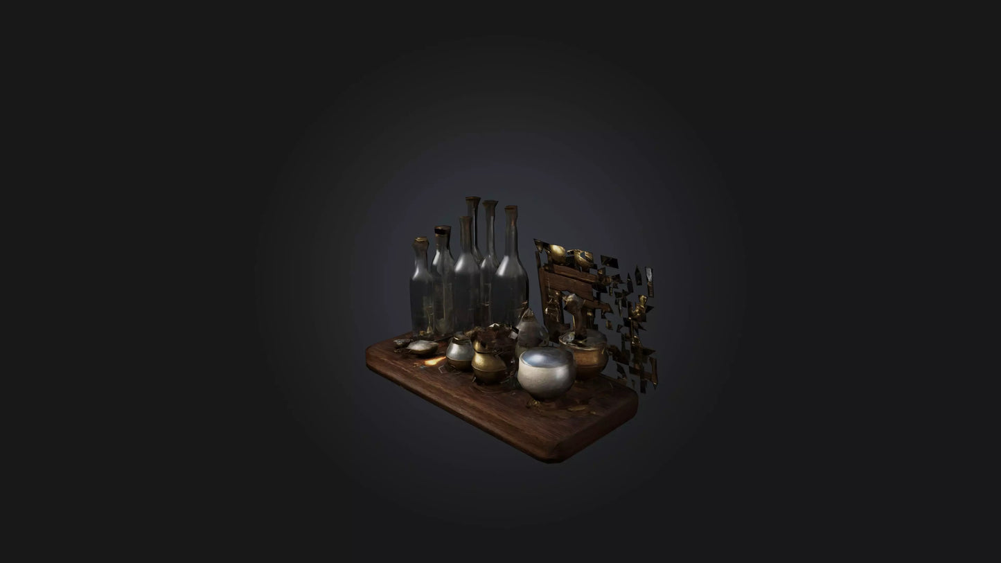 3D model Alchemy Set VR / AR / low-poly