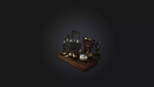 3D model Alchemy Set VR / AR / low-poly