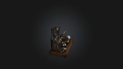 3D model Alchemy Set VR / AR / low-poly
