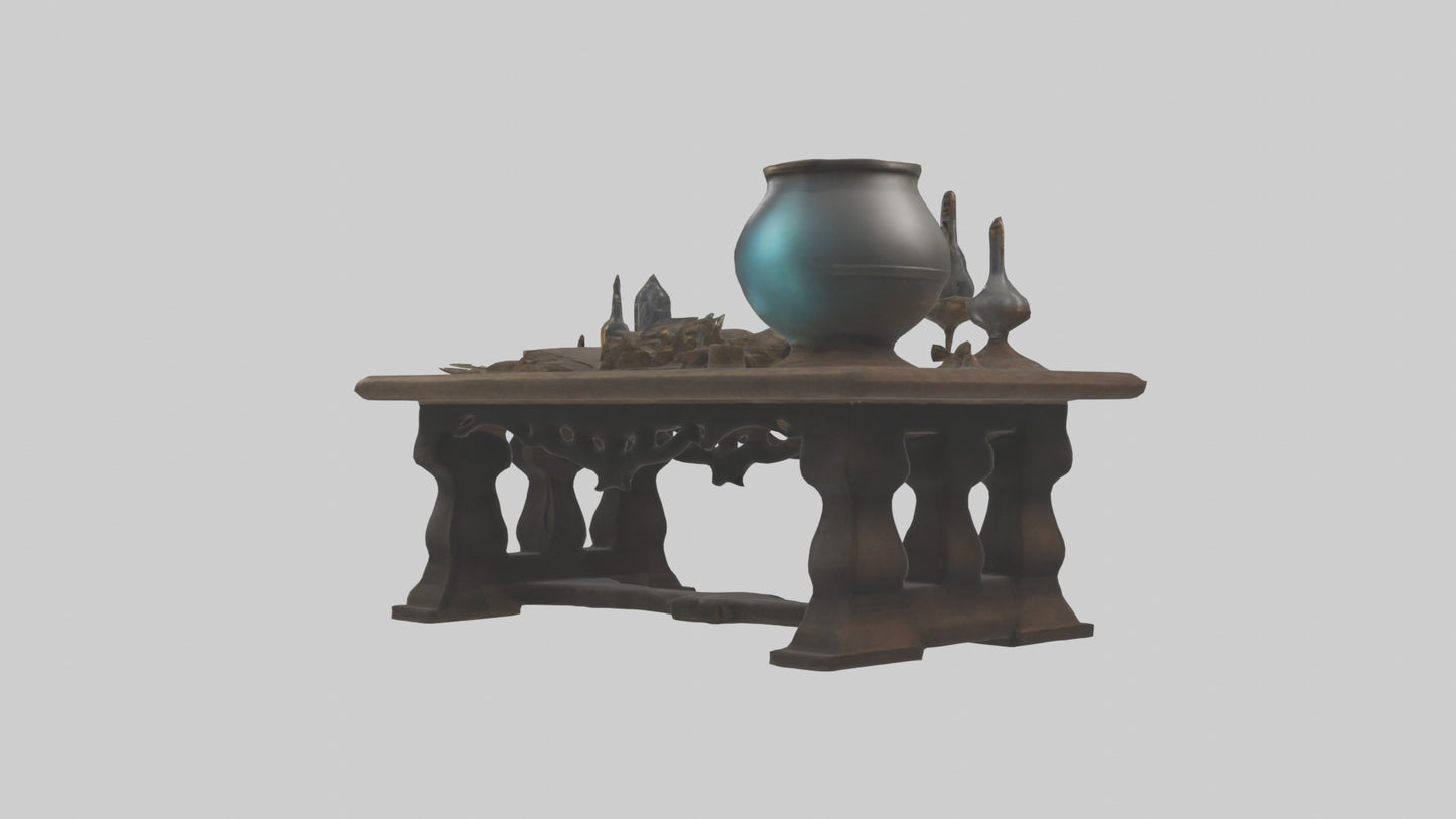 3D model Alchemytable Model 1 VR / AR / low-poly
