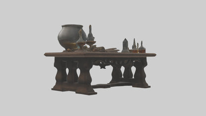 3D model Alchemytable Model 1 VR / AR / low-poly