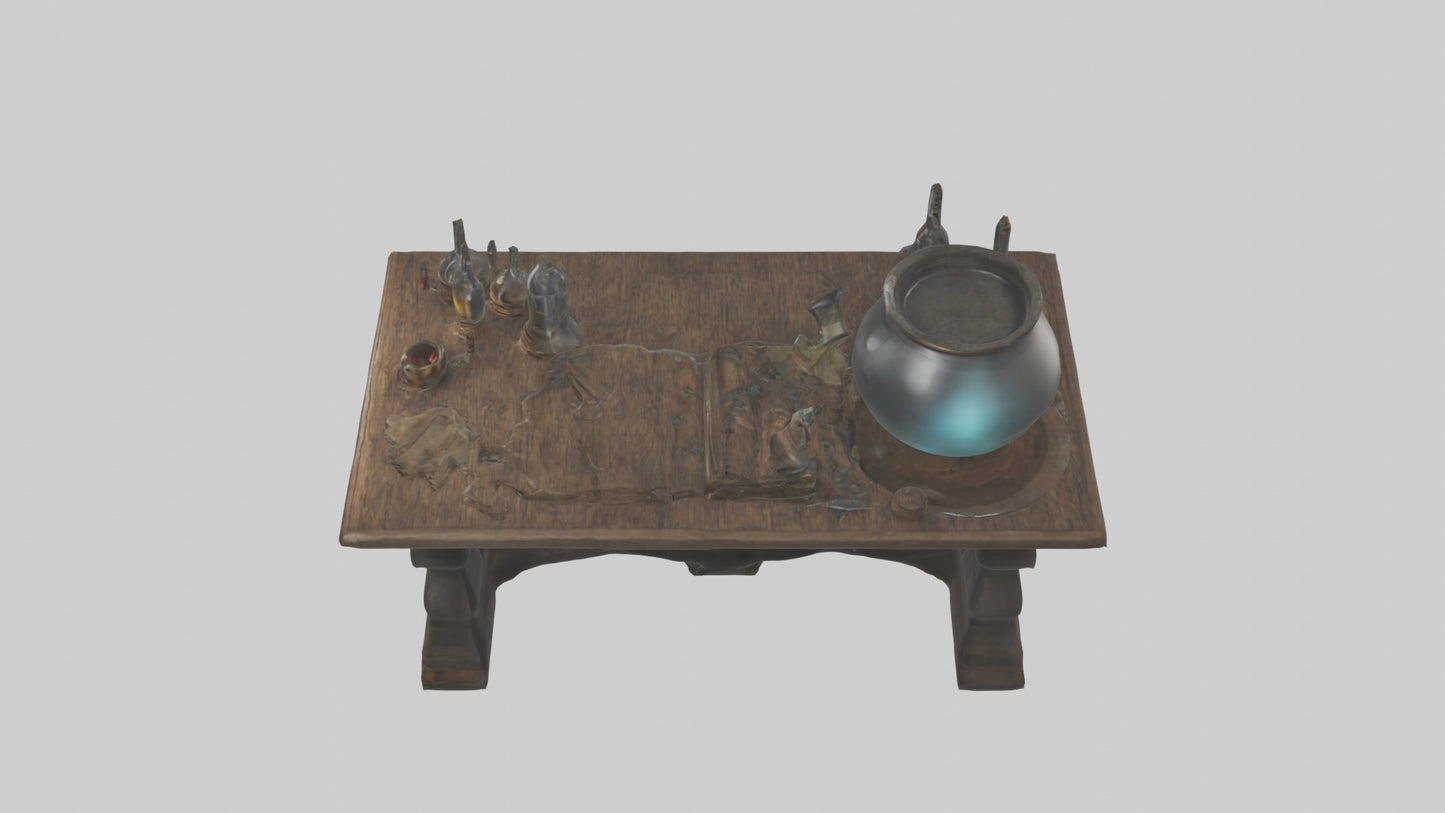 3D model Alchemytable Model 1 VR / AR / low-poly