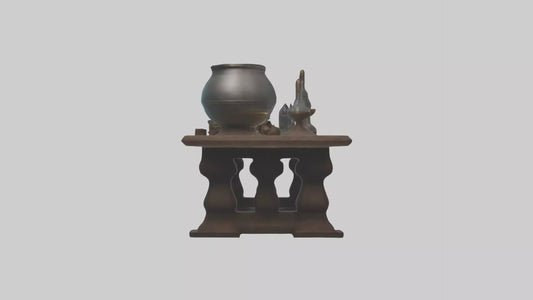 3D model Alchemytable Model 1 VR / AR / low-poly