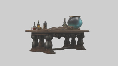 3D model Alchemytable Model 1 VR / AR / low-poly