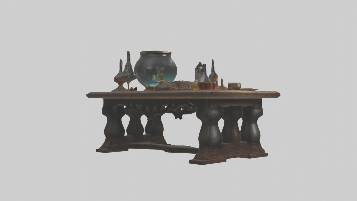 3D model Alchemytable Model 1 VR / AR / low-poly