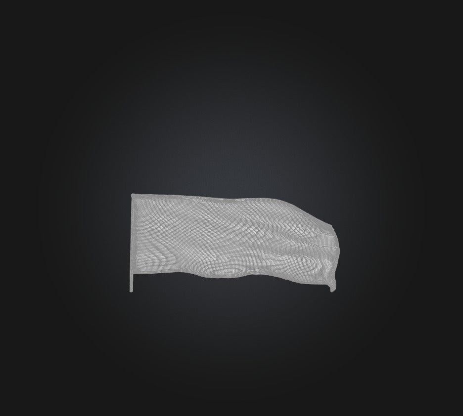 3D model American Flag VR / AR / low-poly