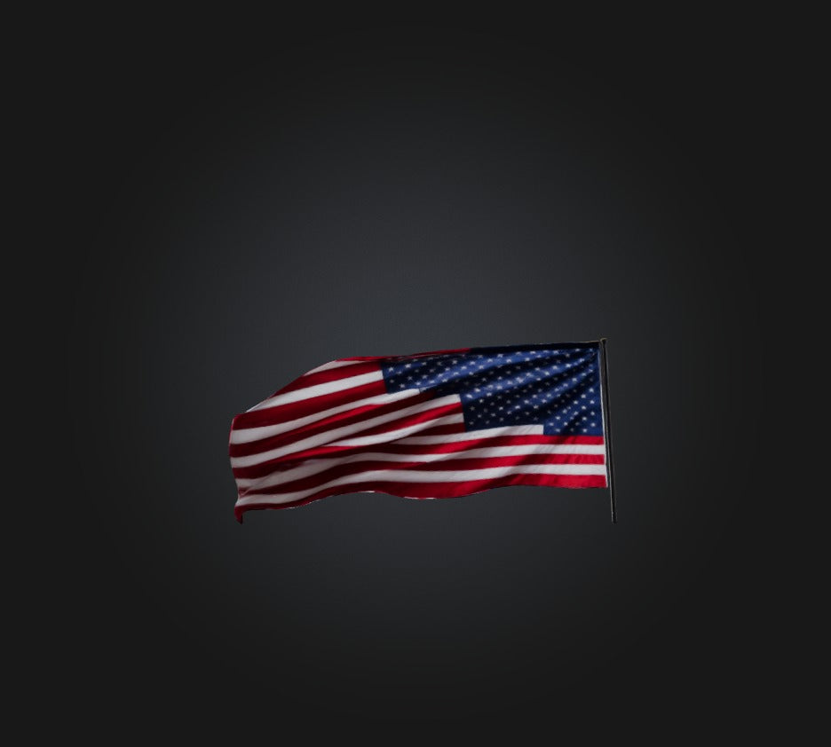 3D model American Flag VR / AR / low-poly
