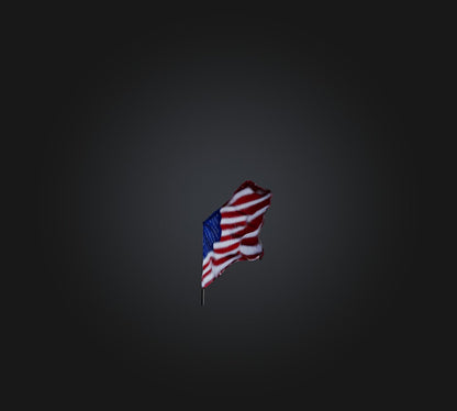 3D model American Flag VR / AR / low-poly