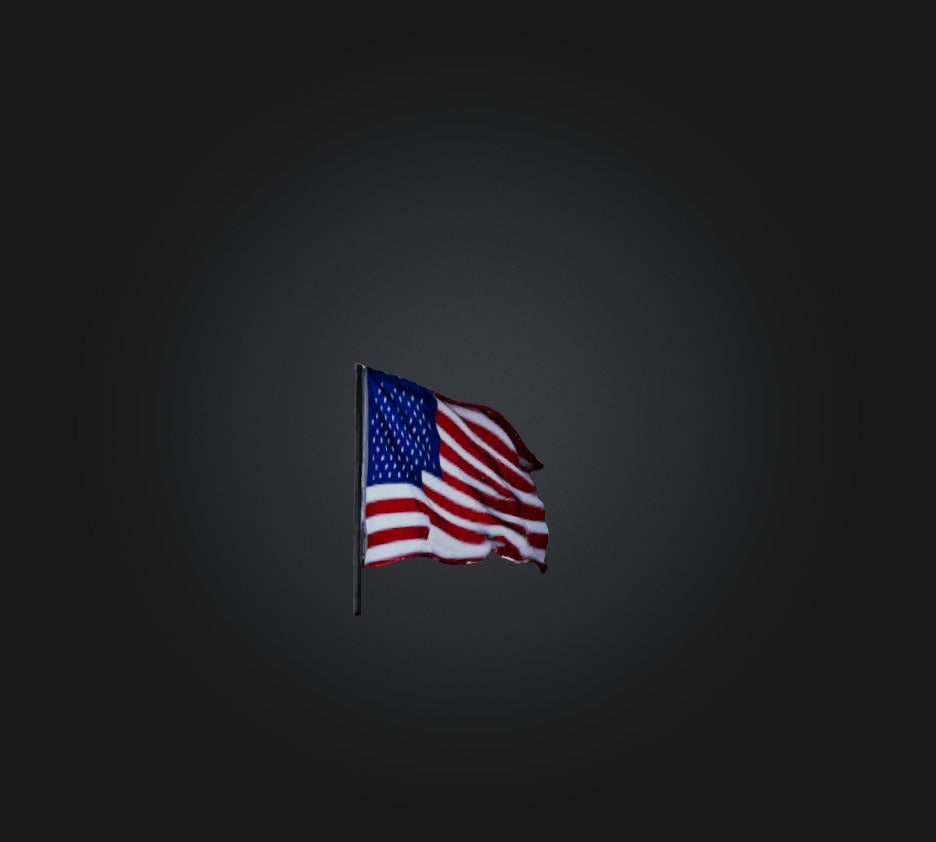 3D model American Flag VR / AR / low-poly