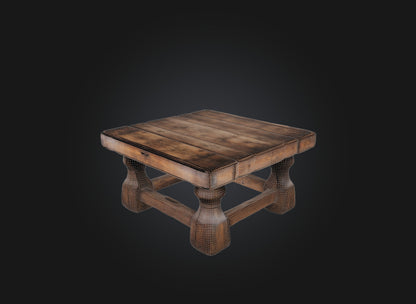3D model An old wooden table VR / AR / low-poly