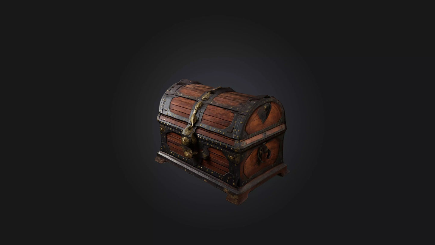 3D model Ancient Chest VR / AR / low-poly