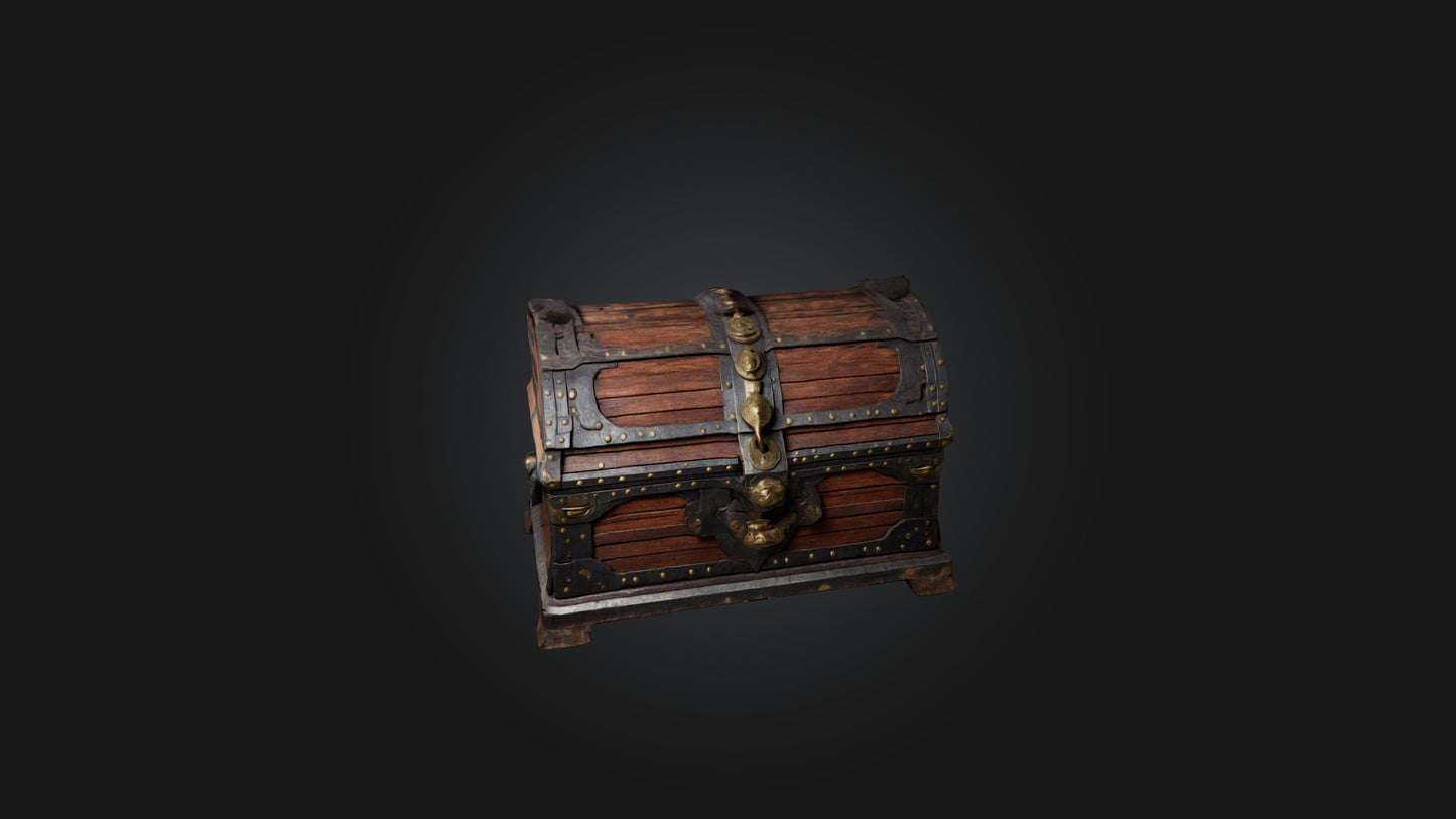 3D model Ancient Chest VR / AR / low-poly