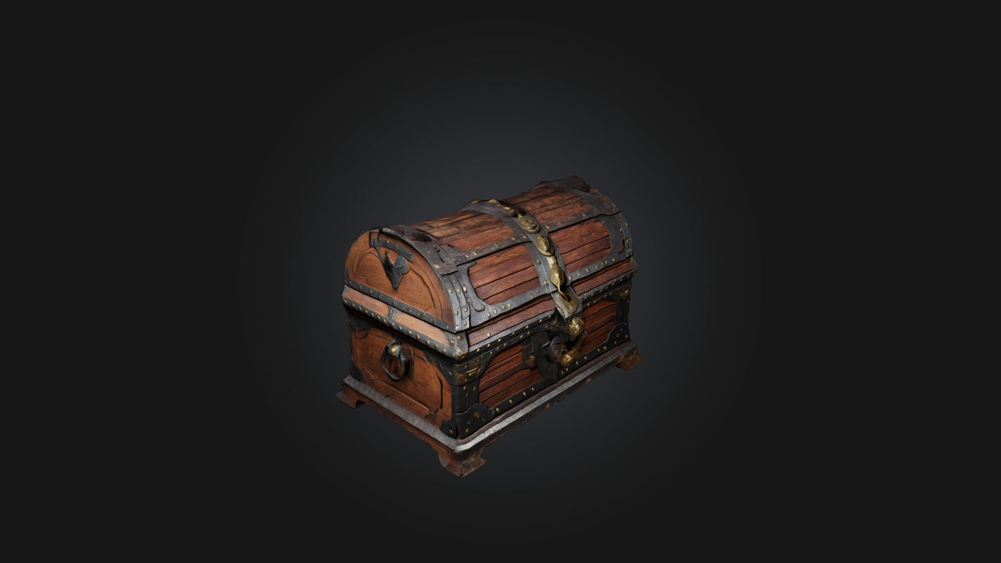3D model Ancient Chest VR / AR / low-poly