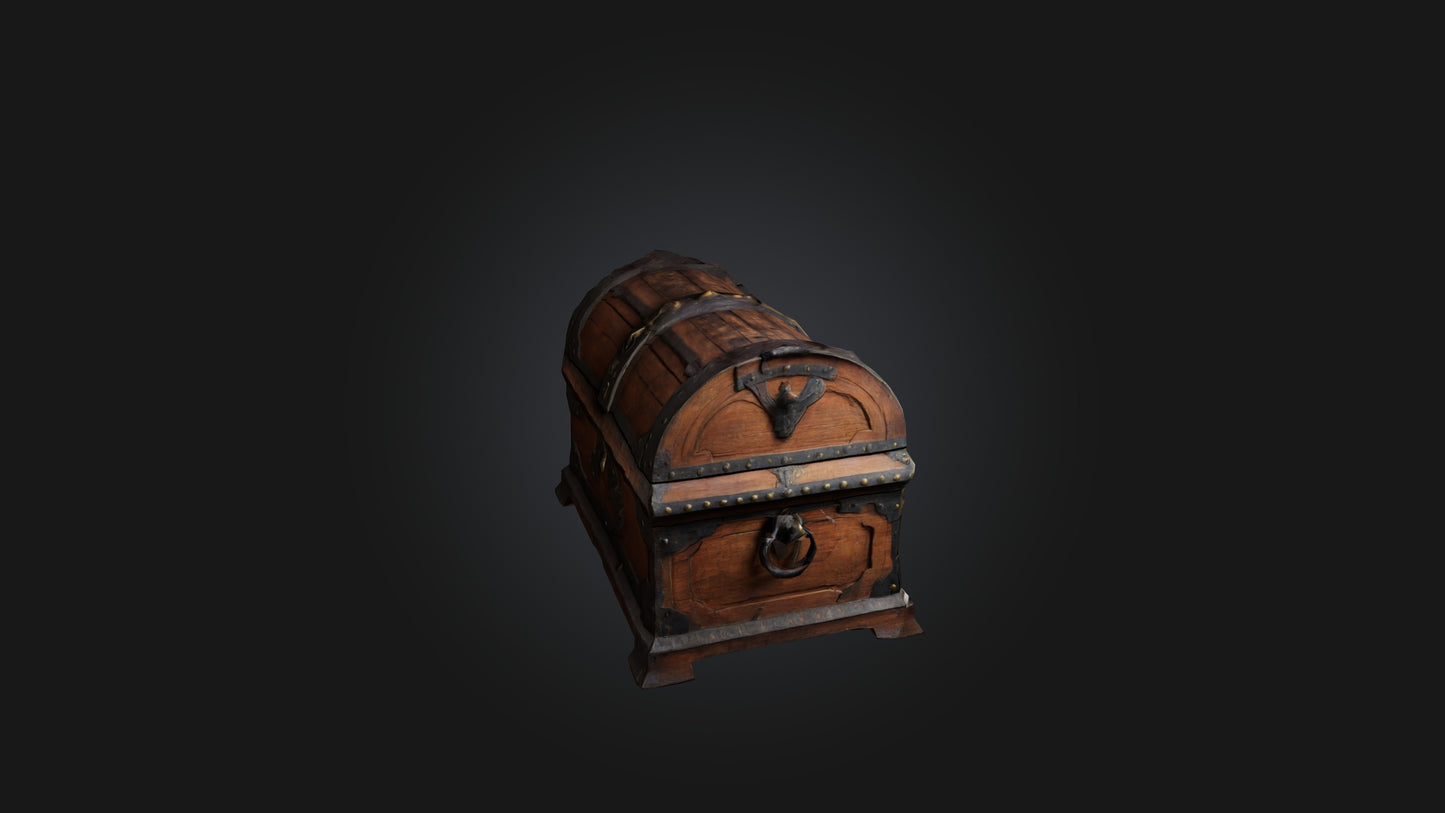 3D model Ancient Chest VR / AR / low-poly
