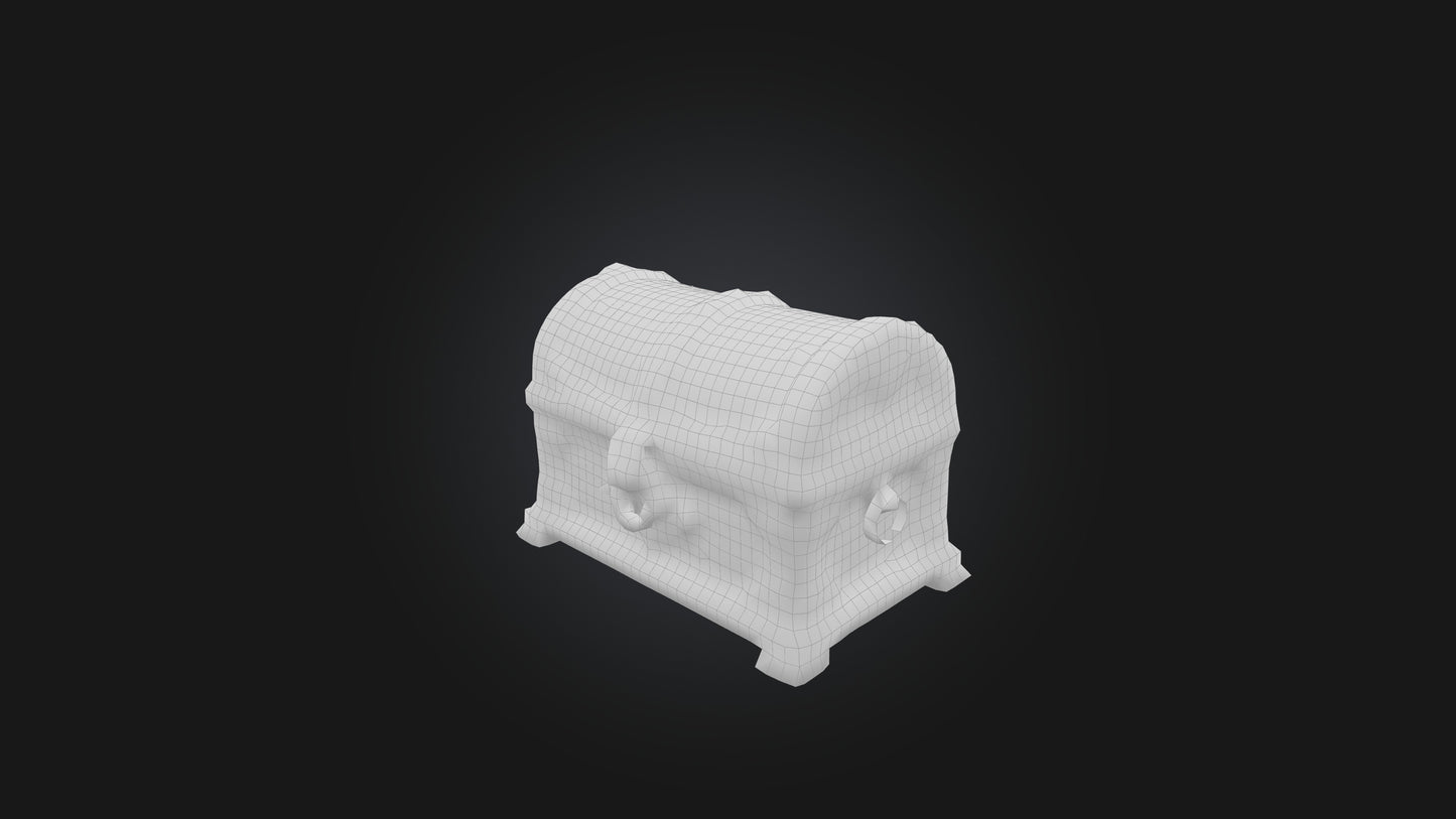 3D model Ancient Chest VR / AR / low-poly