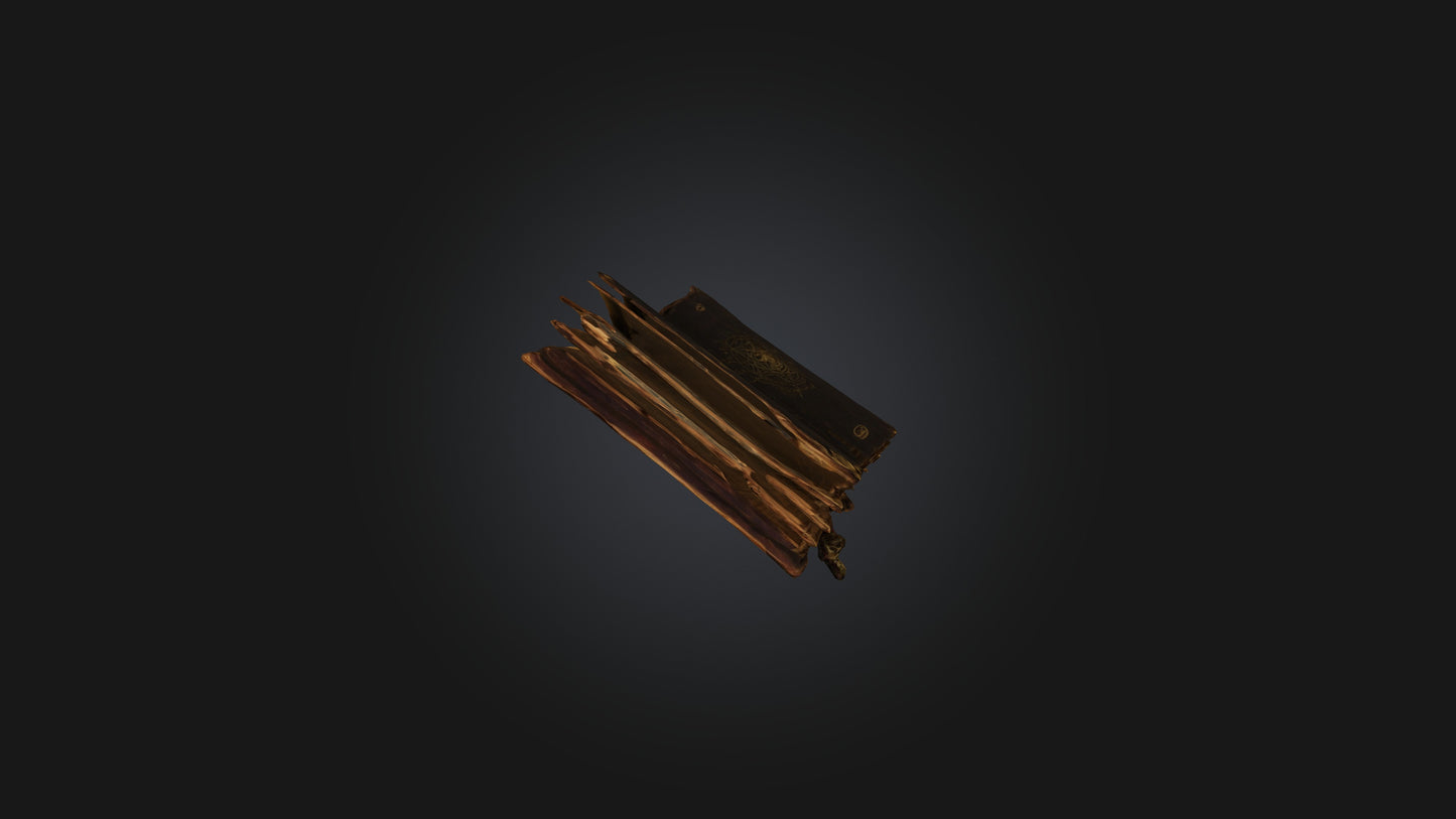 3D model Ancient Grimoire VR / AR / low-poly