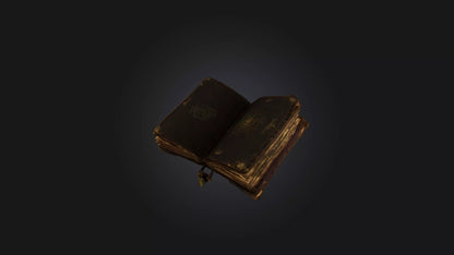 3D model Ancient Grimoire VR / AR / low-poly
