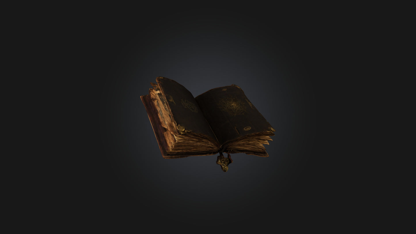 3D model Ancient Grimoire VR / AR / low-poly