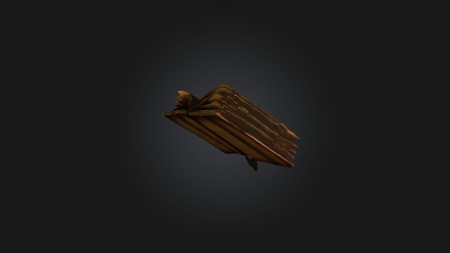 3D model Ancient Grimoire VR / AR / low-poly