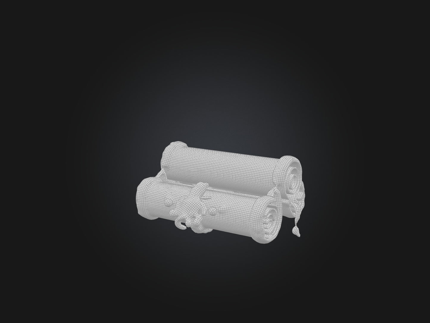 3D model Ancient Scroll Case Model VR / AR / low-poly
