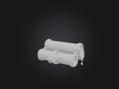 3D model Ancient Scroll Case Model VR / AR / low-poly