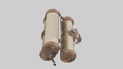 3D model Ancient Scroll Case Model VR / AR / low-poly