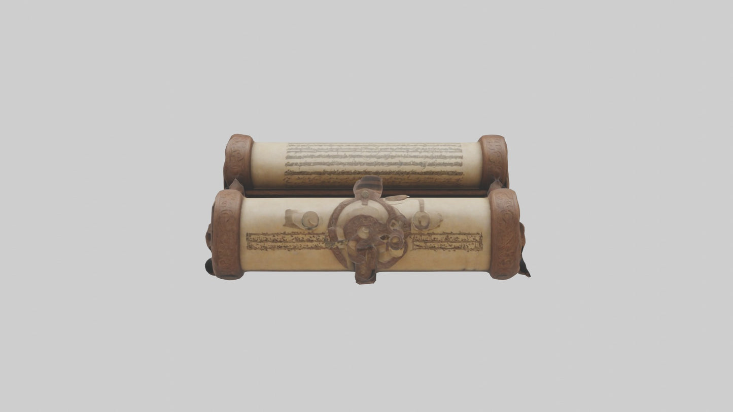 3D model Ancient Scroll Case Model VR / AR / low-poly