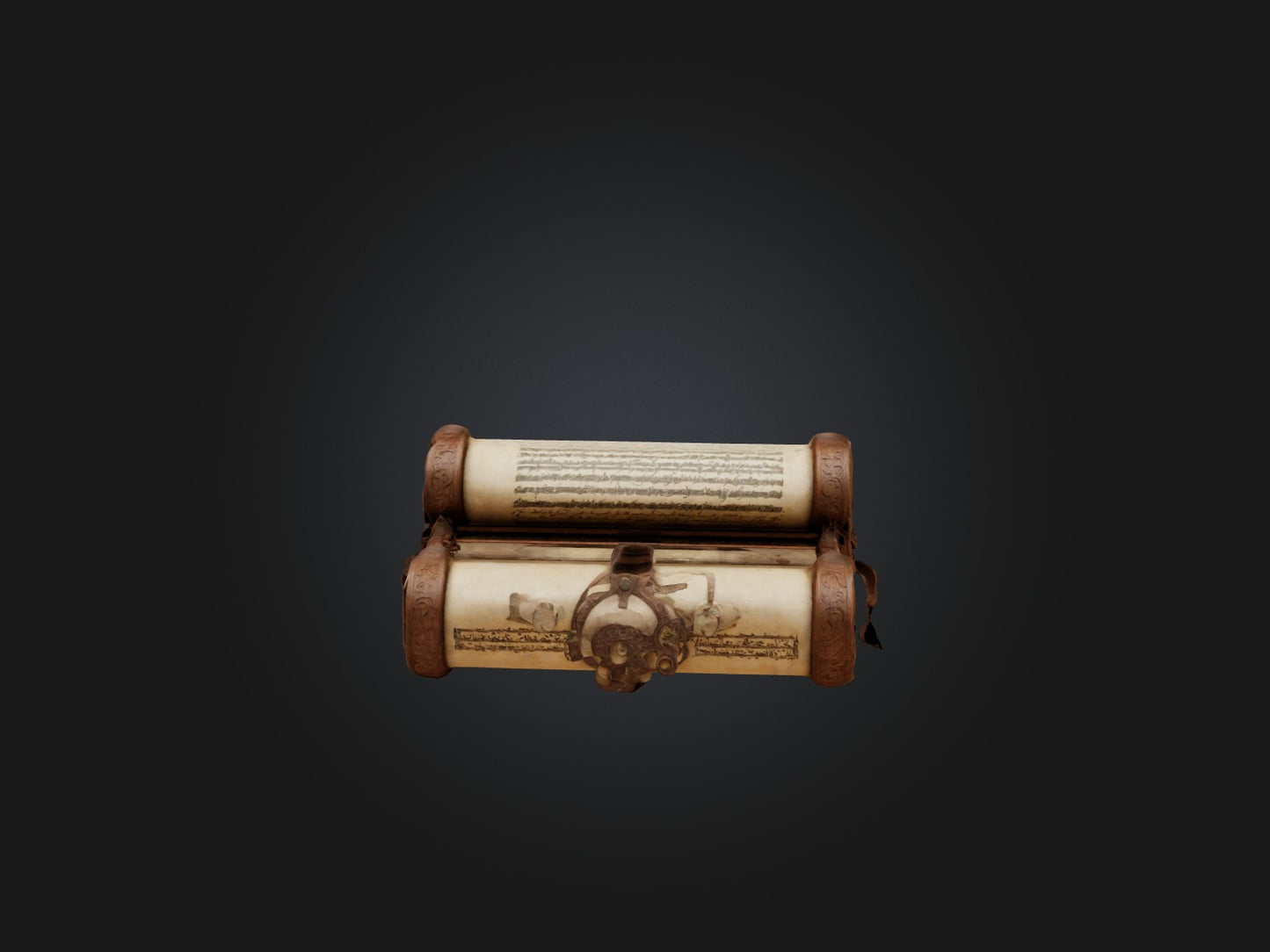3D model Ancient Scroll Case Model VR / AR / low-poly