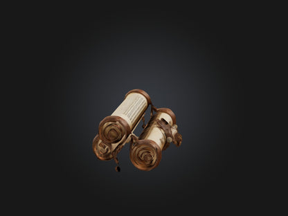 3D model Ancient Scroll Case Model VR / AR / low-poly