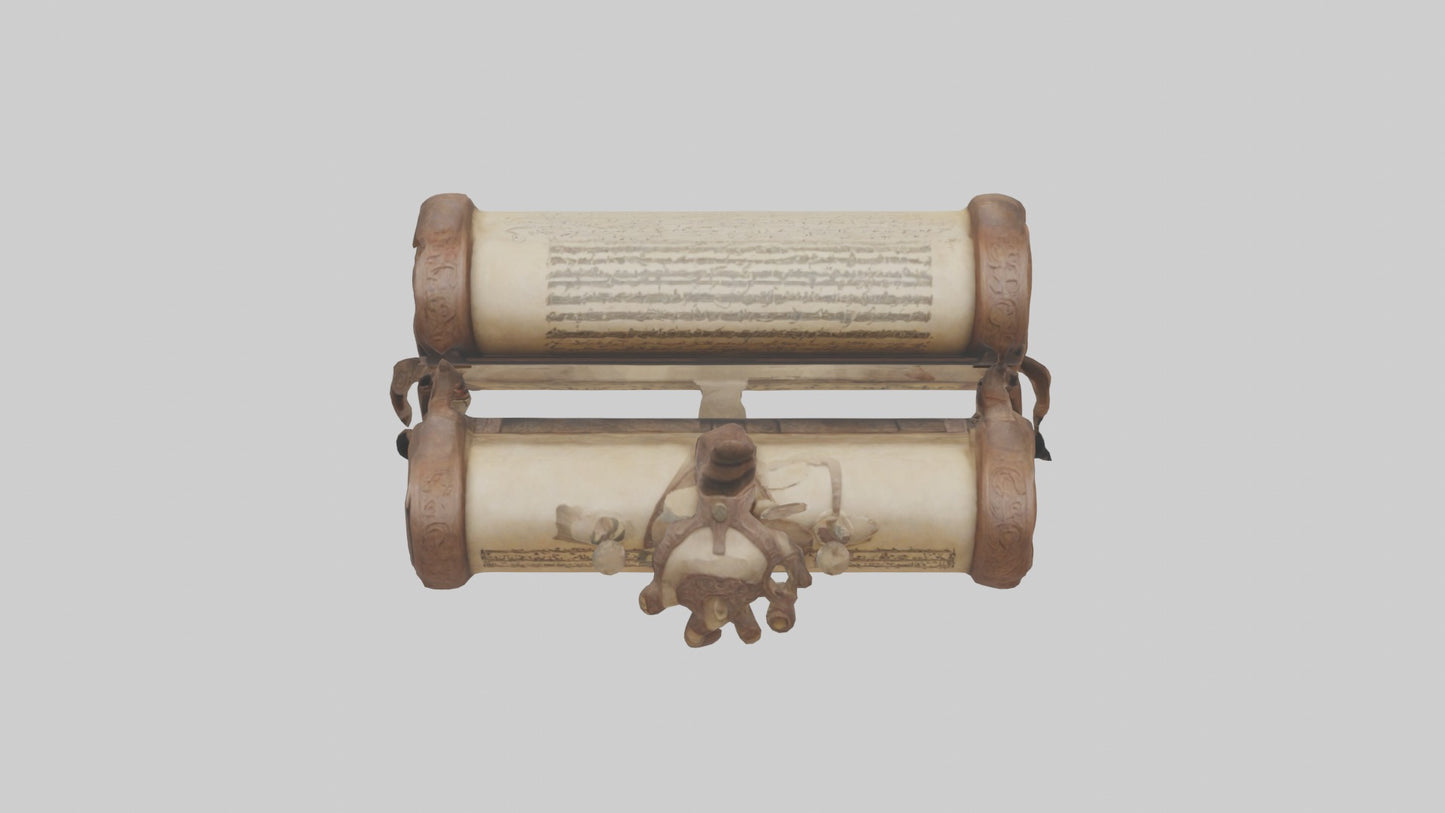 3D model Ancient Scroll Case Model VR / AR / low-poly