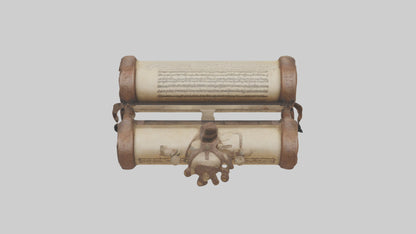 3D model Ancient Scroll Case Model VR / AR / low-poly