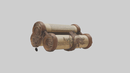 3D model Ancient Scroll Case Model VR / AR / low-poly