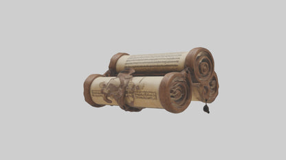 3D model Ancient Scroll Case Model VR / AR / low-poly