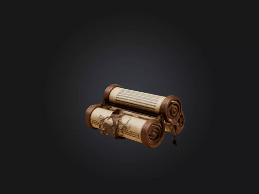 3D model Ancient Scroll Case Model VR / AR / low-poly