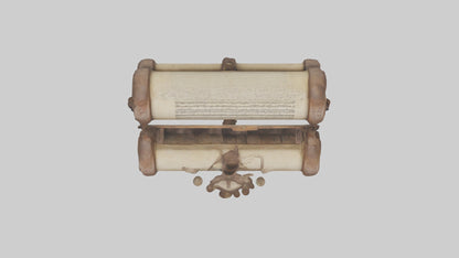 3D model Ancient Scroll Case Model VR / AR / low-poly