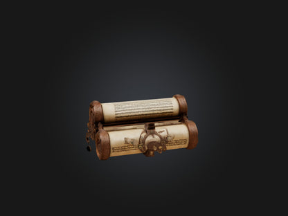 3D model Ancient Scroll Case Model VR / AR / low-poly