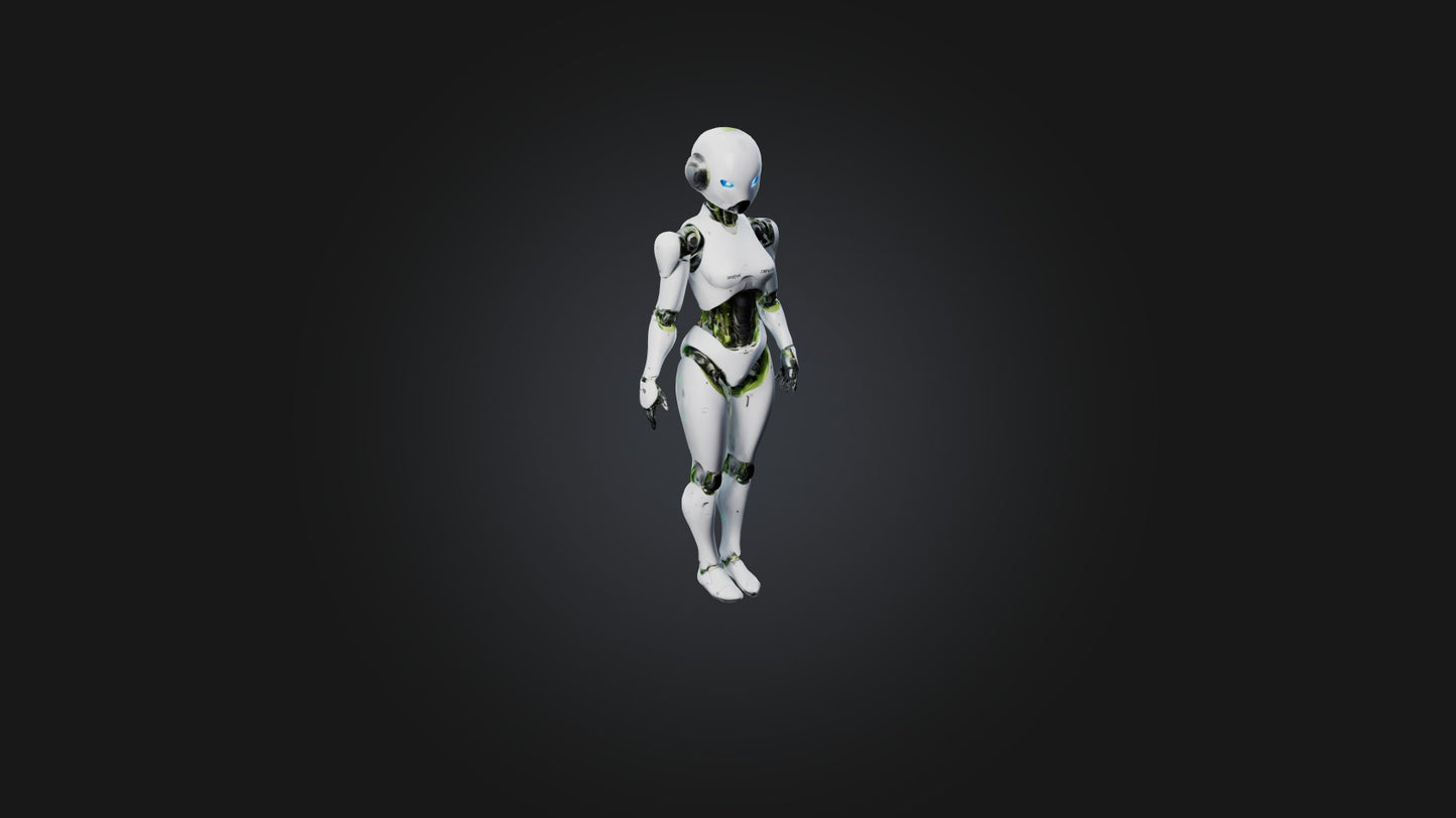 3D model android  VR / AR / low-poly