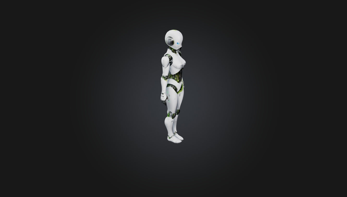 3D model android  VR / AR / low-poly