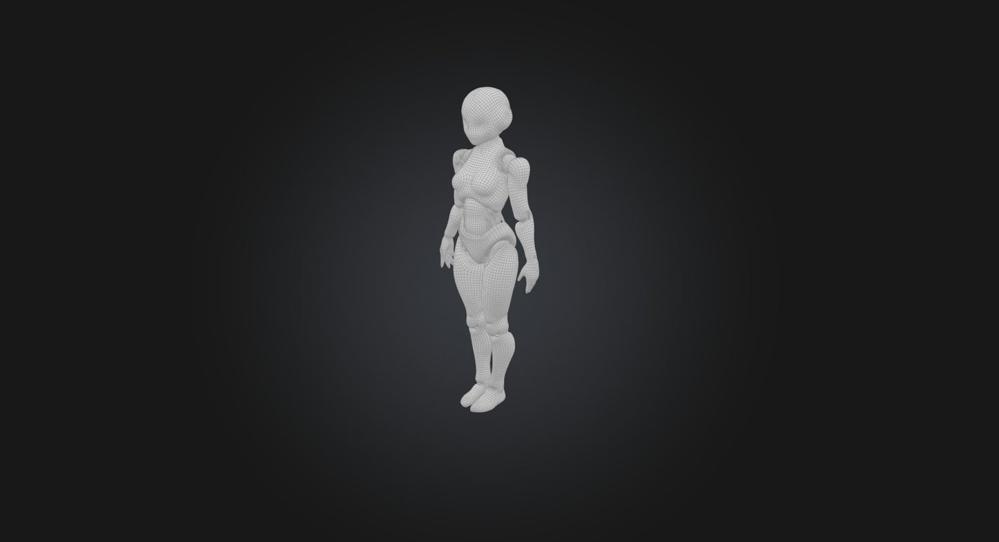3D model android  VR / AR / low-poly