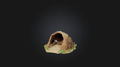 3D model Animal Burrow Model VR / AR / low-poly