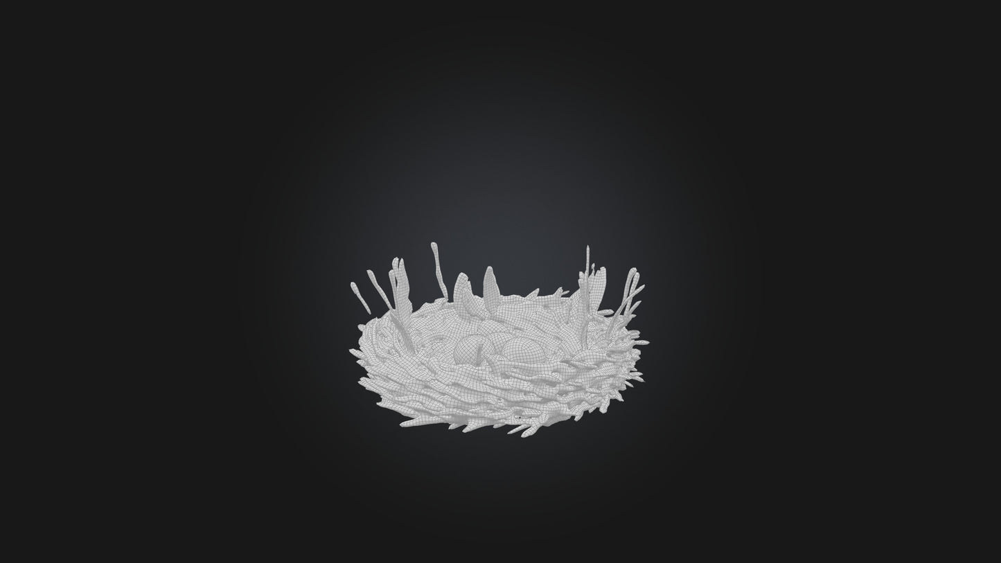 3D model Animal Nest Model VR / AR / low-poly