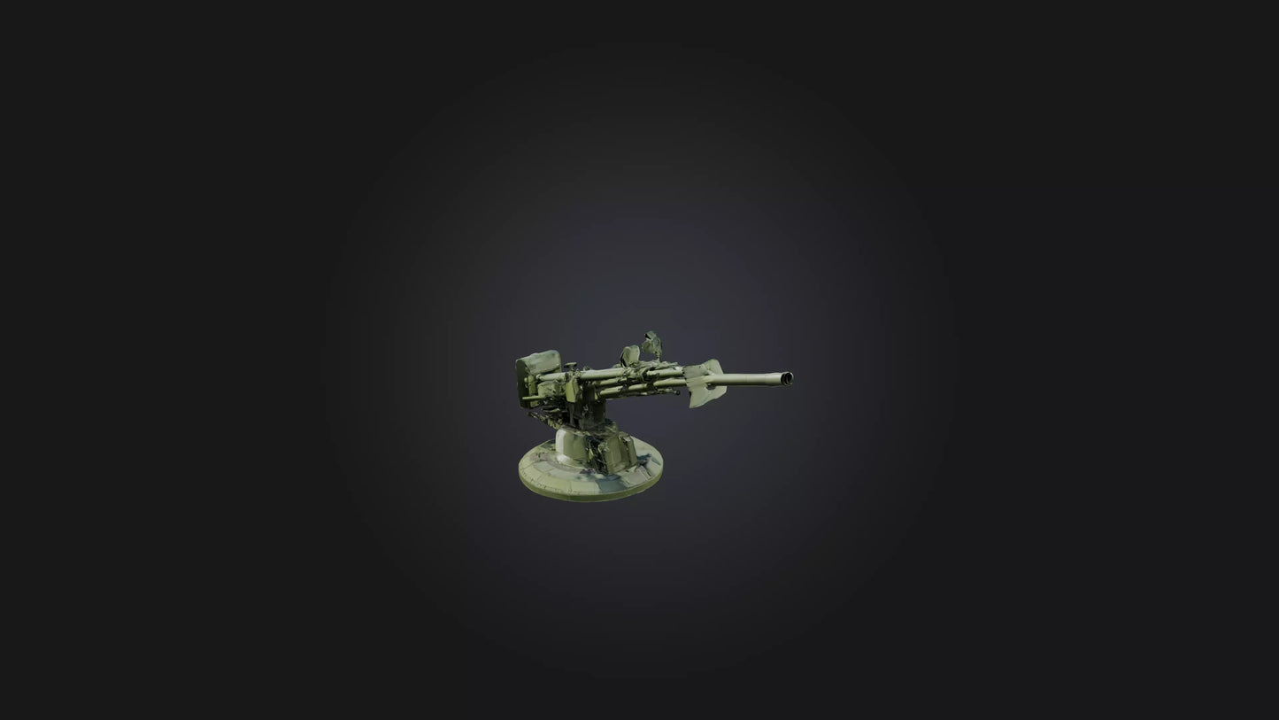 3D model Anti-aircraft Gun VR / AR / low-poly