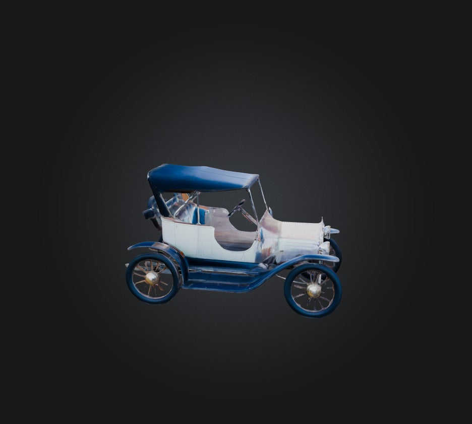 3D model antique car VR / AR / low-poly